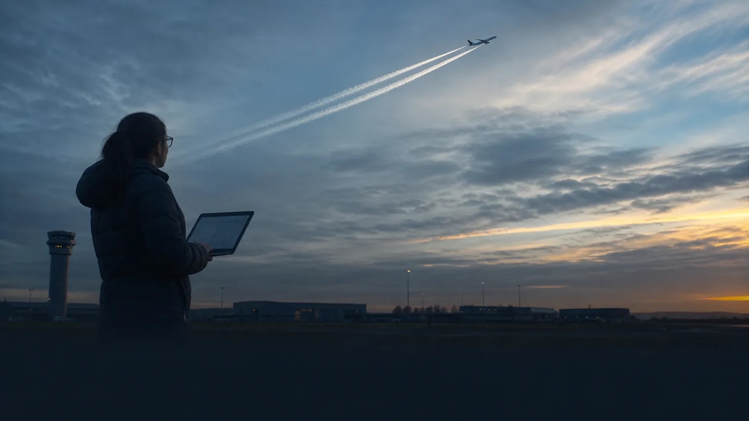 Editorial image illustrating: Operation Blue Skies takes off: landmark trial to test AI-driven contrail avoidance
