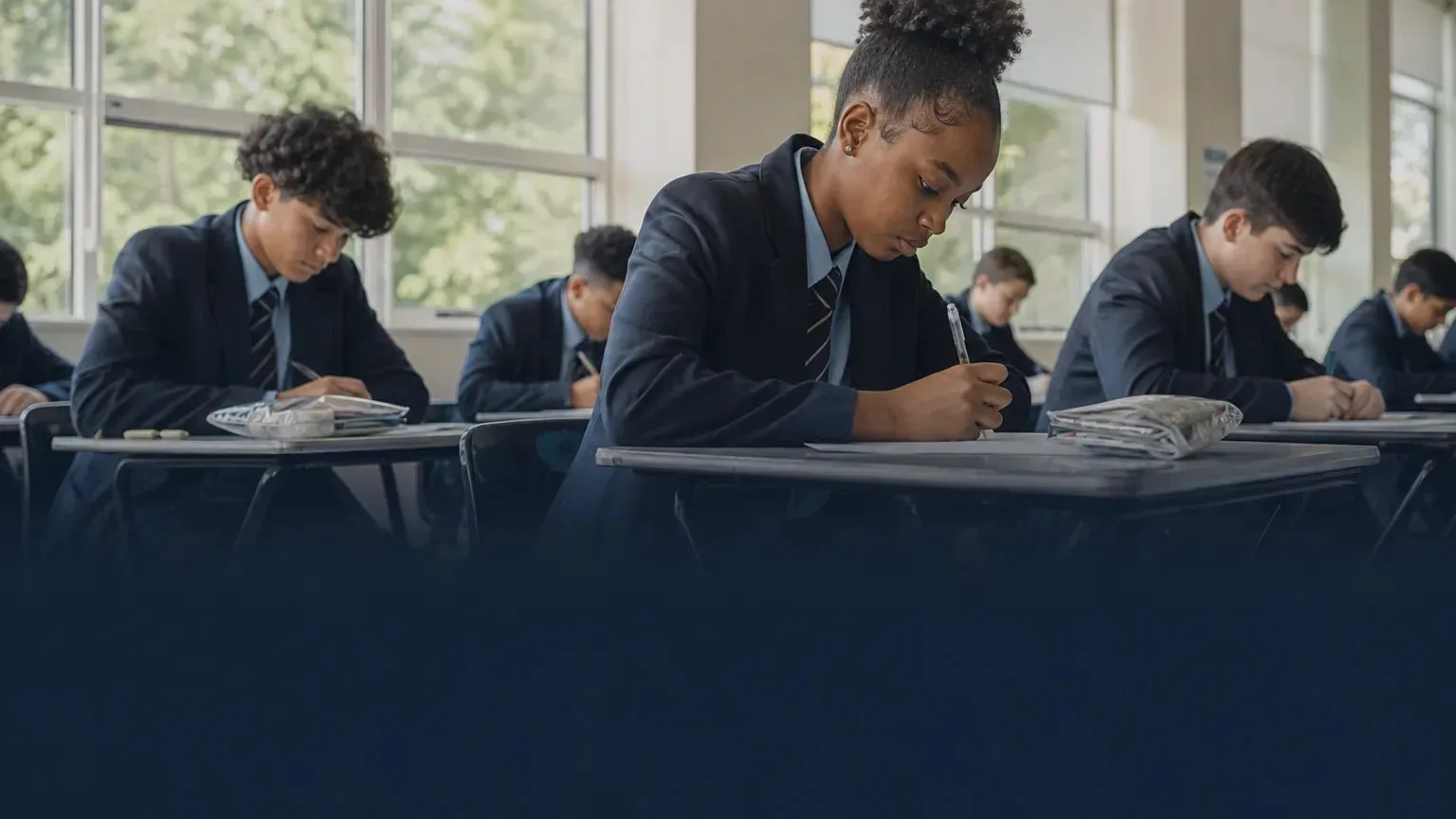 Editorial image illustrating: England updates secondary accountability guidance for 2026, including Progress 8 and Attainment 8